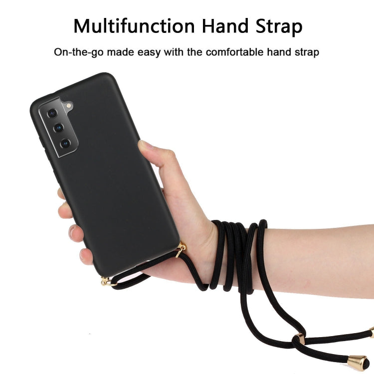 For Samsung Galaxy S24+ 5G Wheat Straw Material + TPU Phone Case with Lanyard(Black) - Galaxy S24+ 5G Cases by buy2fix | Online Shopping UK | buy2fix