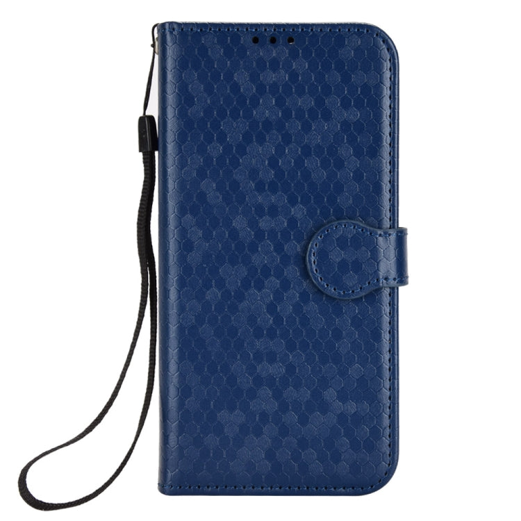 For Motorola Moto G Power 5G 2024 Honeycomb Dot Texture Leather Phone Case(Blue) - Motorola Cases by buy2fix | Online Shopping UK | buy2fix