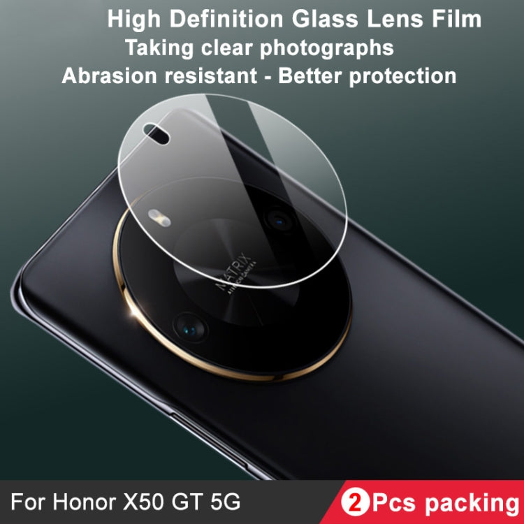 For Honor X50 GT 5G 2pcs/Set imak HD Glass Rear Camera Lens Film - Honor Tempered Glass by imak | Online Shopping UK | buy2fix