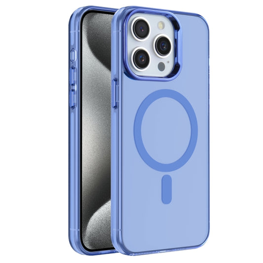 For iPhone 15 Pro Electroplated IMD Magsafe PC Hybrid TPU Phone Case(Blue) - iPhone 15 Pro Cases by buy2fix | Online Shopping UK | buy2fix