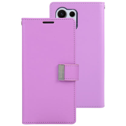 For Samsung Galaxy S24 Ultra 5G GOOSPERY RICH DIARY Crazy Horse Texture Leather Phone Case(Purple) - Galaxy S24 Ultra 5G Cases by GOOSPERY | Online Shopping UK | buy2fix