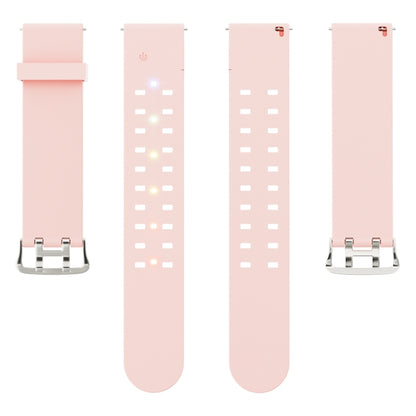 For Apple Watch Series 8 41mm Luminous Colorful Light Silicone Watch Band(Pink) - Watch Bands by buy2fix | Online Shopping UK | buy2fix