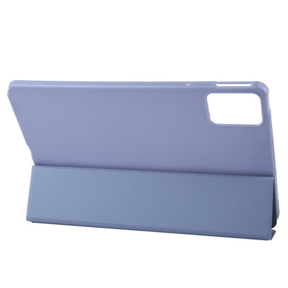 For Lenovo Tab M11/ Xiaoxin Pad 11 2024 Tri-fold Silicone Leather Tablet Case(LavenderP) - Lenovo by buy2fix | Online Shopping UK | buy2fix