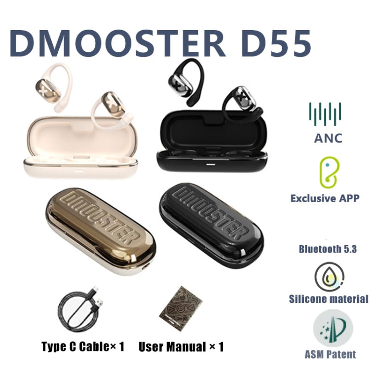 D MOOSTER D55 OWS Ear-Mounted ENC Bluetooth Earphones(Beige) - Bluetooth Earphone by D MOOSTER | Online Shopping UK | buy2fix