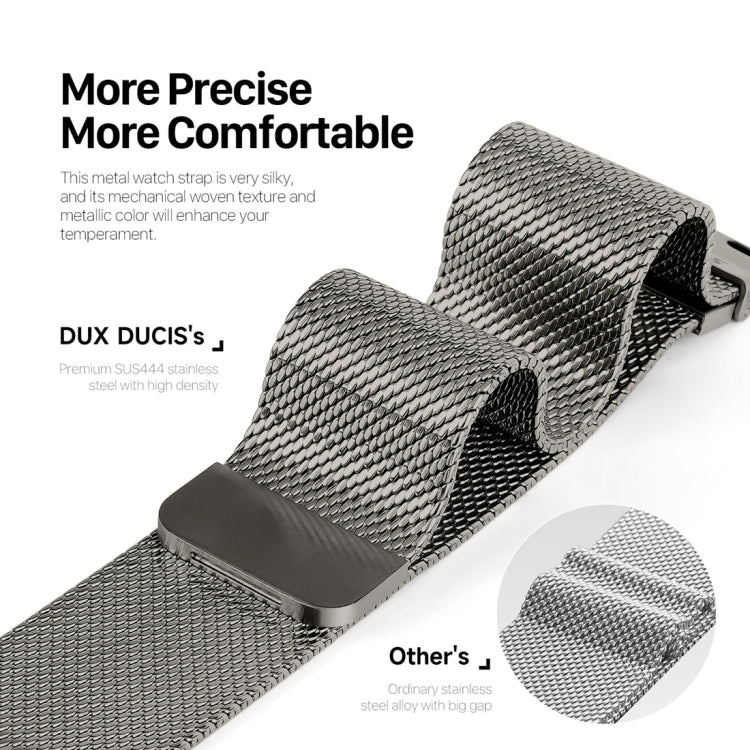 For Apple Watch Series 9 41mm DUX DUCIS Milanese Pro Series Stainless Steel Watch Band(Graphite) - Watch Bands by DUX DUCIS | Online Shopping UK | buy2fix