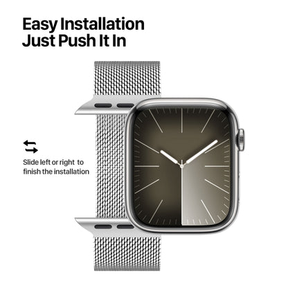 For Apple Watch Series 8 45mm DUX DUCIS Milanese Pro Series Stainless Steel Watch Band(Silver) - Watch Bands by DUX DUCIS | Online Shopping UK | buy2fix