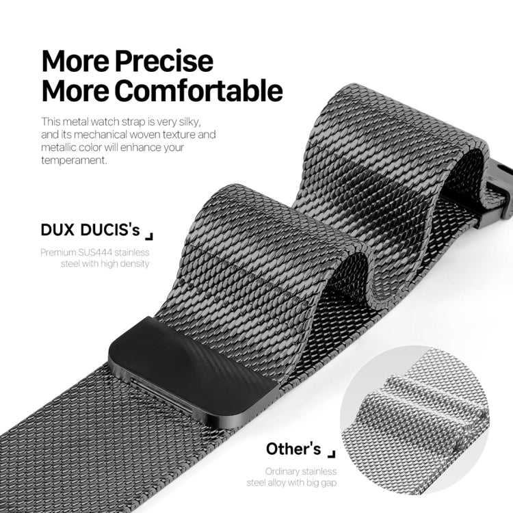 For Apple Watch SE 40mm DUX DUCIS Milanese Pro Series Stainless Steel Watch Band(Black) - Watch Bands by DUX DUCIS | Online Shopping UK | buy2fix