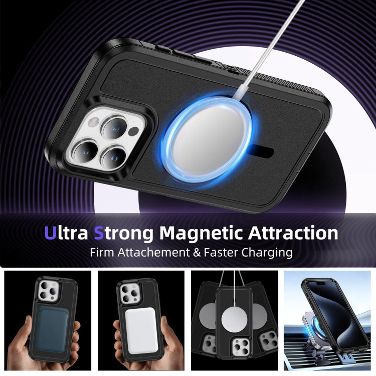 For iPhone 13 Pro Max Guard Magsafe Magnetic Ring Matte Phone Case(Black) - iPhone 13 Pro Max Cases by buy2fix | Online Shopping UK | buy2fix