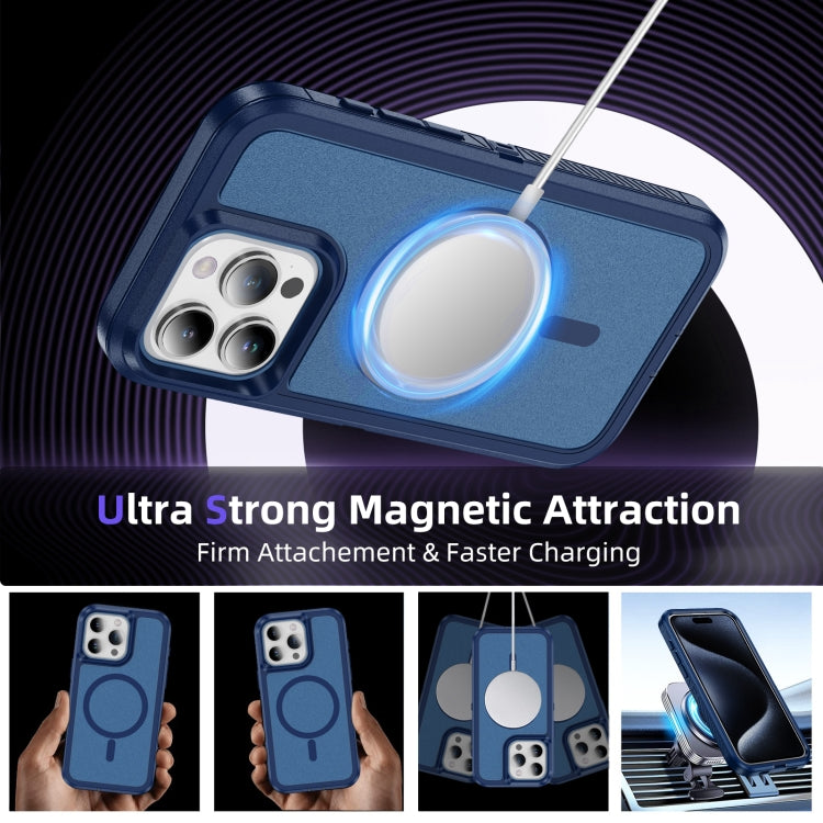 For iPhone 11 / XR Guard Magsafe Magnetic Ring Matte Phone Case(Royal Blue) - iPhone 11 Cases by buy2fix | Online Shopping UK | buy2fix