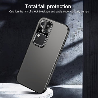 For vivo S18 Pro R-JUST RJ-61 Electroplating Frosted TPU + PC Phone Case(Grey) - S18 Pro Cases by R-JUST | Online Shopping UK | buy2fix