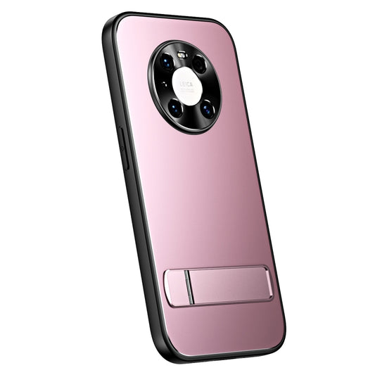 For Huawei Mate 40 Pro R-JUST RJ-61 Electroplating Frosted TPU + PC Phone Case with Holder(Pink) - Huawei Cases by R-JUST | Online Shopping UK | buy2fix