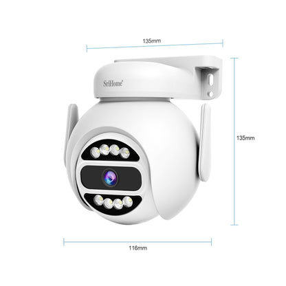 SriHome SH047 4MP IP66 Waterproof Motion Detection Night Vision WiFi HD Camera(US Plug) - Wireless Camera by SriHome | Online Shopping UK | buy2fix