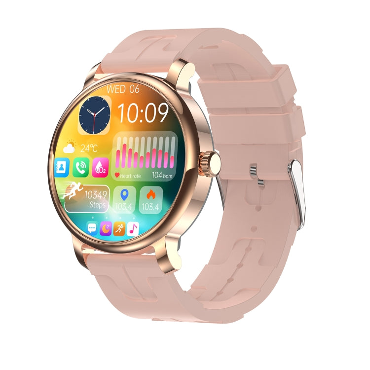 LEMFO LF35 1.43 inch AMOLED Round Screen Silicone Strap Smart Watch Supports Blood Oxygen Detection(Gold) - Smart Watches by LEMFO | Online Shopping UK | buy2fix