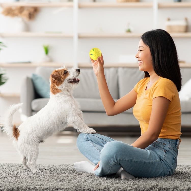 O5 Smart Pet Cat Toy Ball Luminous Yo-Yo Diameter 2.4 inches Standalone Version(Yellow) - Rubber Silicone Toys by buy2fix | Online Shopping UK | buy2fix