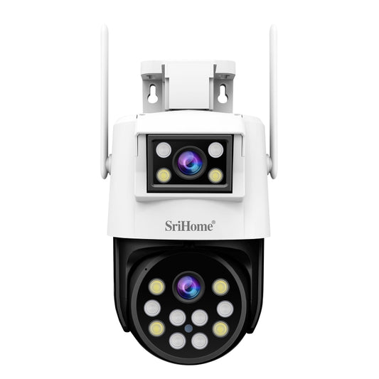 SriHome SH048 2MP + 2MP Humanoid Tracking Smart Night Vision Dual Lens IP Camera(EU Plug) - Wireless Camera by SriHome | Online Shopping UK | buy2fix