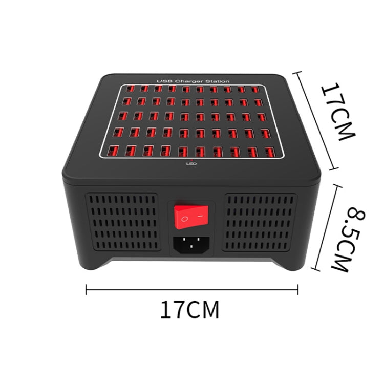 YFY-A77 250W 50 Ports USB Smart Charging Station(UK Plug) - Multifunction Charger by buy2fix | Online Shopping UK | buy2fix