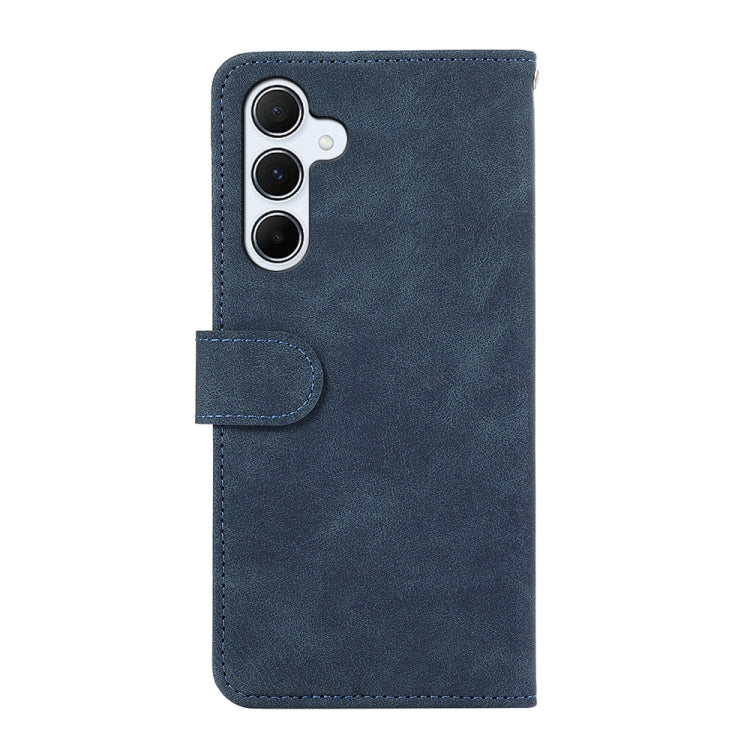 For Samsung Galaxy S24 5G ABEEL Color Block Magnetic RFID Leather Phone Case(Blue-Brown) - Galaxy S24 5G Cases by buy2fix | Online Shopping UK | buy2fix