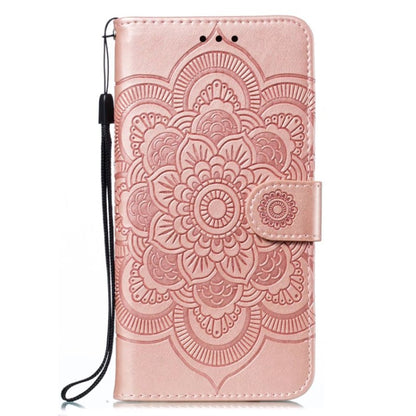 For OnePlus 11 Sun Mandala Embossing Pattern Phone Leather Case(Rose Gold) - OnePlus Cases by buy2fix | Online Shopping UK | buy2fix