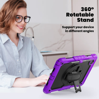 For Lenovo Tab M11 /Xiaoxin Pad 2024 Silicone Hybrid PC Tablet Case with Shoulder Strap(Purple) - Lenovo by buy2fix | Online Shopping UK | buy2fix