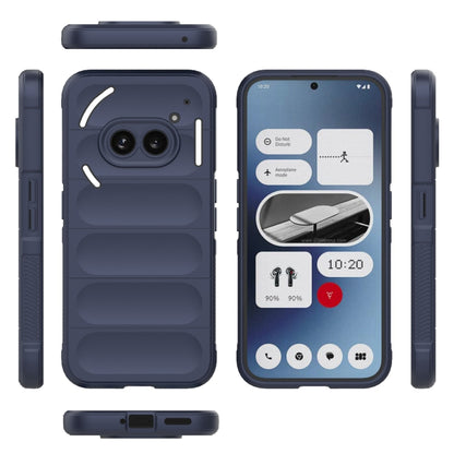 For Nothing Phone 2a Magic Shield TPU + Flannel Phone Case(Dark Blue) - More Brand by buy2fix | Online Shopping UK | buy2fix