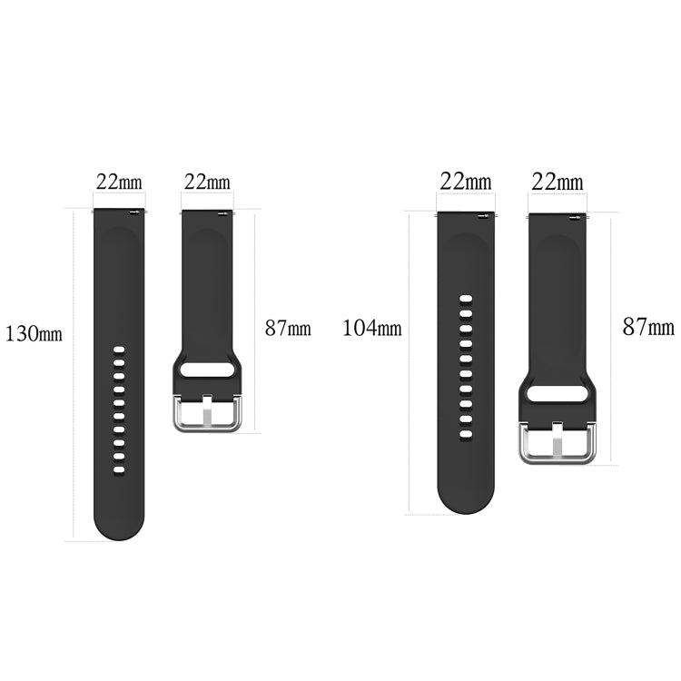 For CMF Watch Pro D395 22mm Solid Color Silver Buckle Silicone Watch Band, Size:L(Red) - Watch Bands by buy2fix | Online Shopping UK | buy2fix