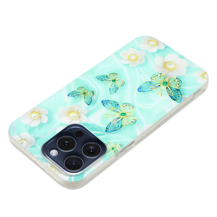 For iPhone 16 Pro Colorful Painting Pattern TPU Phone Case(Butterflies) - iPhone 16 Pro Cases by buy2fix | Online Shopping UK | buy2fix