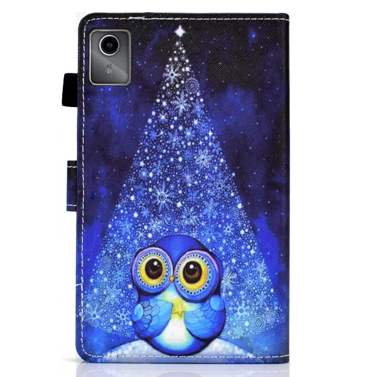 For Lenovo Tab M11 / Xiaoxin Pad 11 2024 Colored Drawing Stitching Smart Leather Tablet Case(Night Sky Owl) - Lenovo by buy2fix | Online Shopping UK | buy2fix