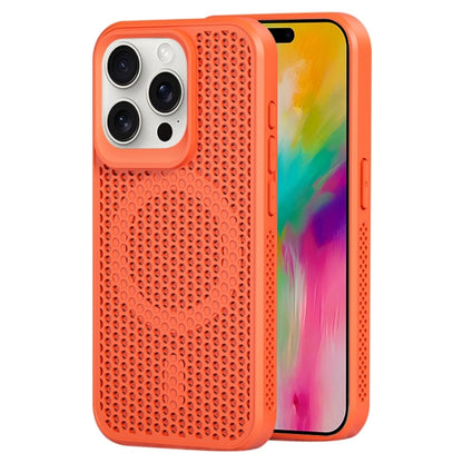 For iPhone 16 Pro MagSafe Magnetic Heat Dissipation Phone Case(Orange) - iPhone 16 Pro Cases by buy2fix | Online Shopping UK | buy2fix