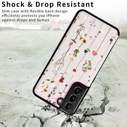 For Samsung Galaxy S21+ 5G Printed Double Buckle RFID Anti-theft Phone Case(Dried Flower World) - Galaxy S21+ 5G Cases by buy2fix | Online Shopping UK | buy2fix