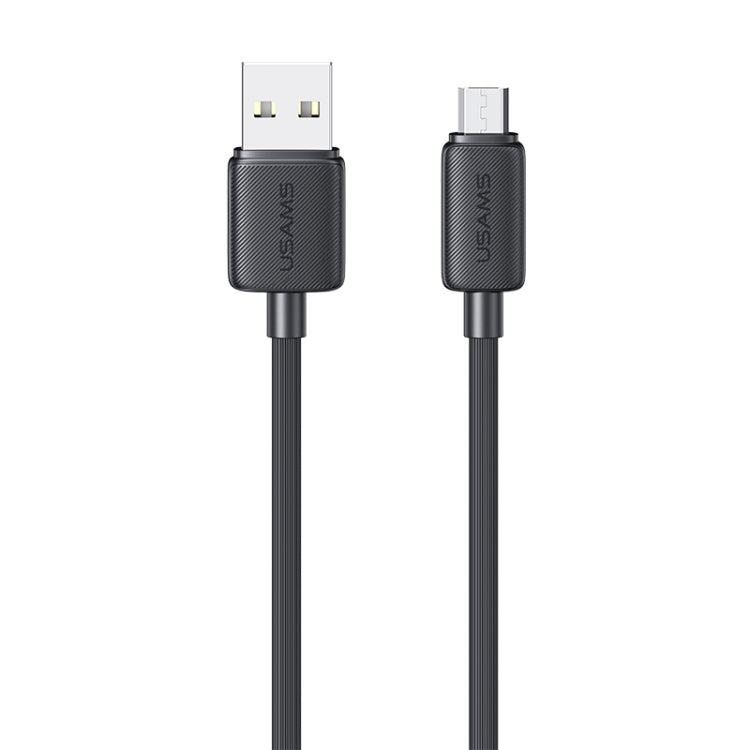 USAMS US-SJ695 USB to Micro USB 2A Striped Fast Charge Data Cable, Length:2m(Black) - Micro USB Cable by USAMS | Online Shopping UK | buy2fix