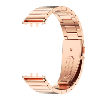 For Samsung Galaxy Fit 3 Mijobs Bamboo Metal Watch Band(Rose Gold) - Watch Bands by MIJOBS | Online Shopping UK | buy2fix