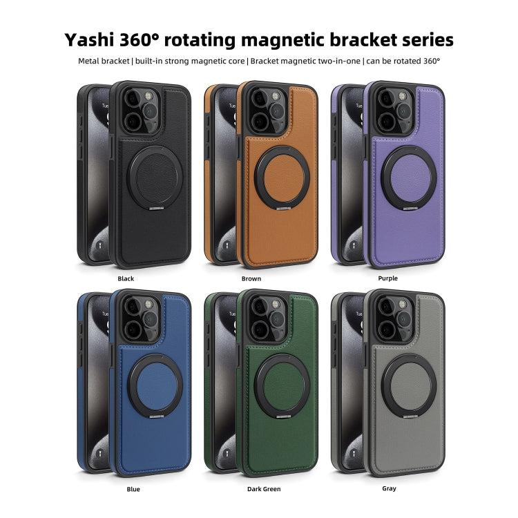 For iPhone 11 Yashi 360 Degree Rotating MagSafe Bracket Phone Case(Black) - iPhone 11 Cases by buy2fix | Online Shopping UK | buy2fix