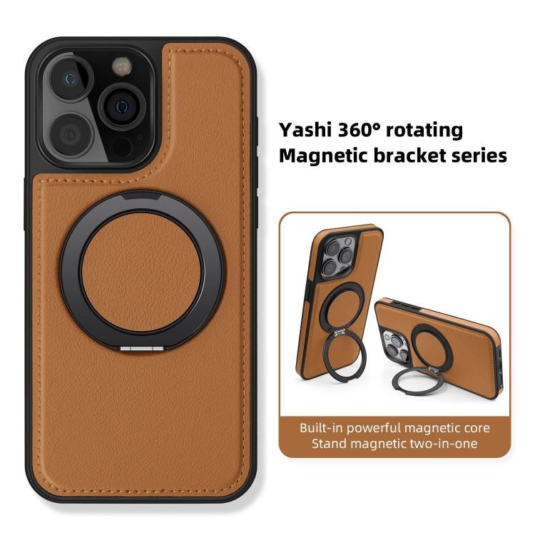 For iPhone 13 Pro Max Yashi 360 Degree Rotating MagSafe Bracket Phone Case(Dark Green) - iPhone 13 Pro Max Cases by buy2fix | Online Shopping UK | buy2fix