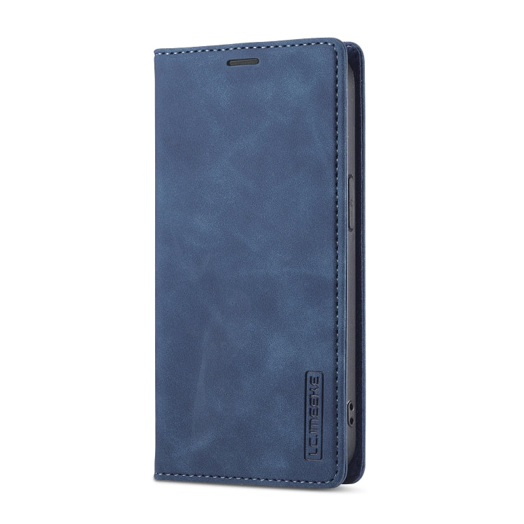 For iPhone SE 2024 LC.IMEEKE Strong Magnetic Leather Phone Case with Holder & Card Slots & Wallet(Blue) - More iPhone Cases by LC.IMEEKE | Online Shopping UK | buy2fix