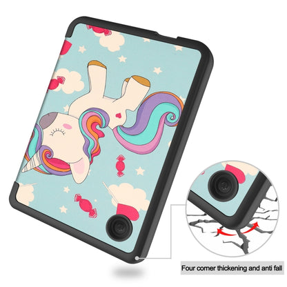 For KOBO Clara Colour 2024 / BW Painted Voltage Caster TPU Leather Smart Tablet Case(Unicorn) - Others by buy2fix | Online Shopping UK | buy2fix