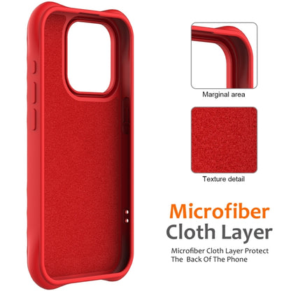 For iPhone 15 Pro Max Wave Texture MagSafe Magnetic Liquid Silicone Phone Case(Red) - iPhone 15 Pro Max Cases by buy2fix | Online Shopping UK | buy2fix