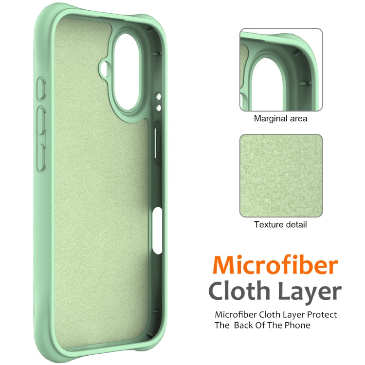 For iPhone 16 Wave Texture MagSafe Magnetic Liquid Silicone Phone Case(Green) - iPhone 16 Cases by buy2fix | Online Shopping UK | buy2fix