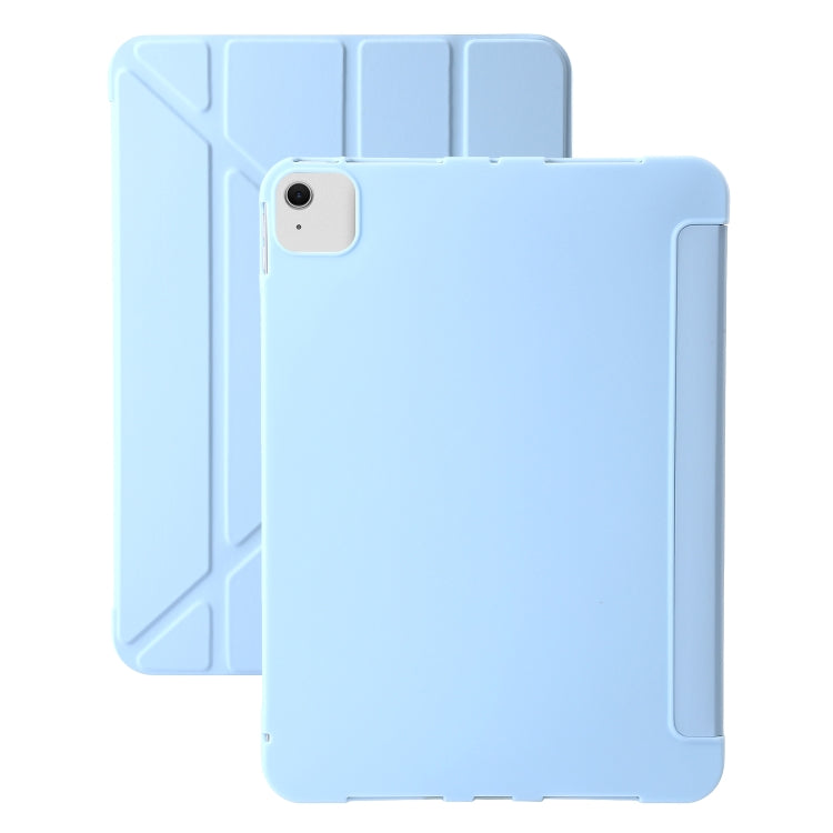 For iPad Air 11 2024 TPU Deformation Flip Leather Tablet Case with Holder(Sky Blue) - iPad Air 11 2024 Cases by buy2fix | Online Shopping UK | buy2fix