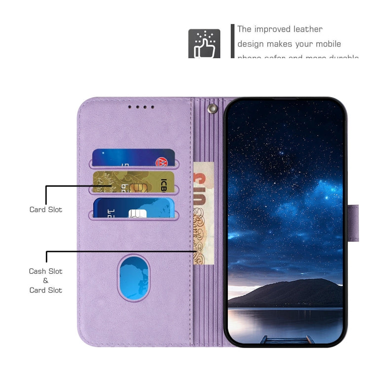 For Samsung Galaxy S23+ 5G Woven Embossed RFID Blocking Leather Phone Case(Purple) - Galaxy S23+ 5G Cases by buy2fix | Online Shopping UK | buy2fix