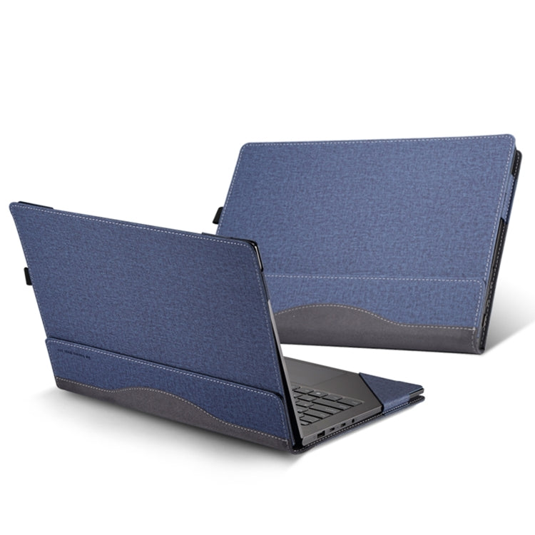 For HP Spectre X360 13 inch 13-ae / 13-ap Leather Laptop Shockproof Protective Case(Dark Blue) - 13.3 inch by buy2fix | Online Shopping UK | buy2fix