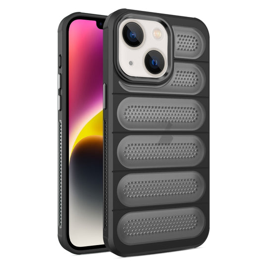 For iPhone 14 Plus Cooling Armor Translucent Mesh Breathable Phone Case(Black) - iPhone 14 Plus Cases by buy2fix | Online Shopping UK | buy2fix