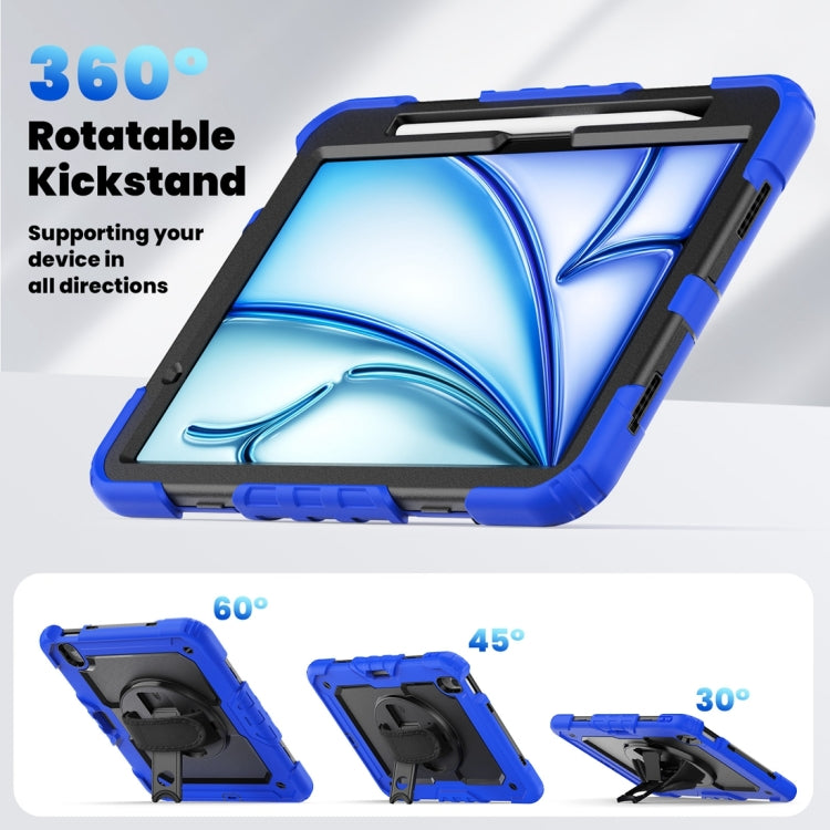 For iPad Air 11 2024 Silicone + PC Tablet Protective Case(Black+Dark Blue) - iPad Air 11 2024 Cases by buy2fix | Online Shopping UK | buy2fix