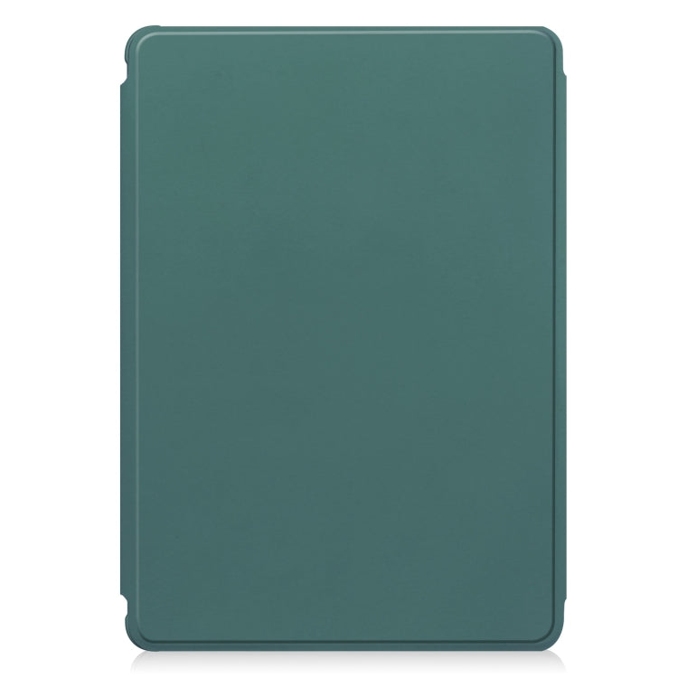 For iPad Air 13 2024 Transparent Rotation Smart Leather Tablet Case with Keyboard(Dark Green) - iPad Air 13 2024 Cases by buy2fix | Online Shopping UK | buy2fix