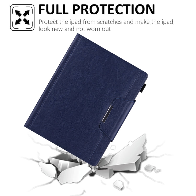 For iPad Pro 11 2024 Solid Color Metal Buckle Leather Smart Tablet Case(Royal Blue) - iPad Pro 11 2024 Cases by buy2fix | Online Shopping UK | buy2fix