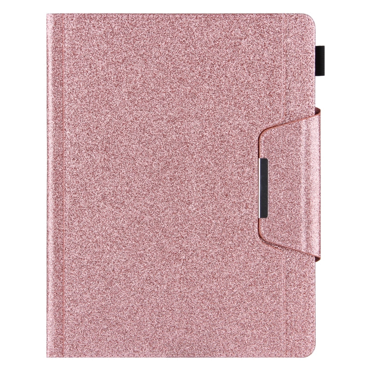 For iPad Pro 11 2024 Glitter Metal Buckle Leather Smart Tablet Case(Rose Gold) - iPad Pro 11 2024 Cases by buy2fix | Online Shopping UK | buy2fix