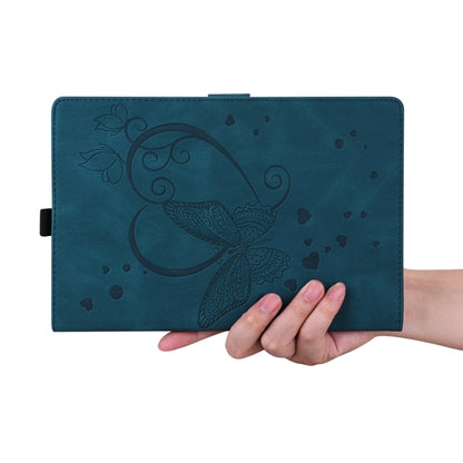 For iPad Pro 11 2024 Love Butterfly Embossed Leather Tablet Case(Blue) - iPad Pro 11 2024 Cases by buy2fix | Online Shopping UK | buy2fix