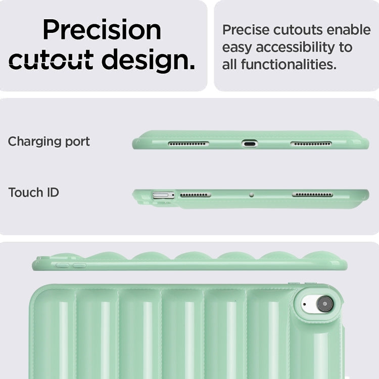 For iPad Air 11 2024 Eiderdown Cushion Shockproof Tablet Case(Green) - iPad Air 11 2024 Cases by buy2fix | Online Shopping UK | buy2fix