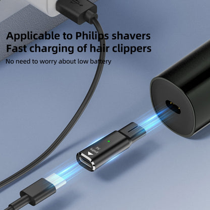 Shaver / Clipper Charging Adapter for Philips, Interface:Type-C to 15V Oval(Grey) - Accessories by buy2fix | Online Shopping UK | buy2fix