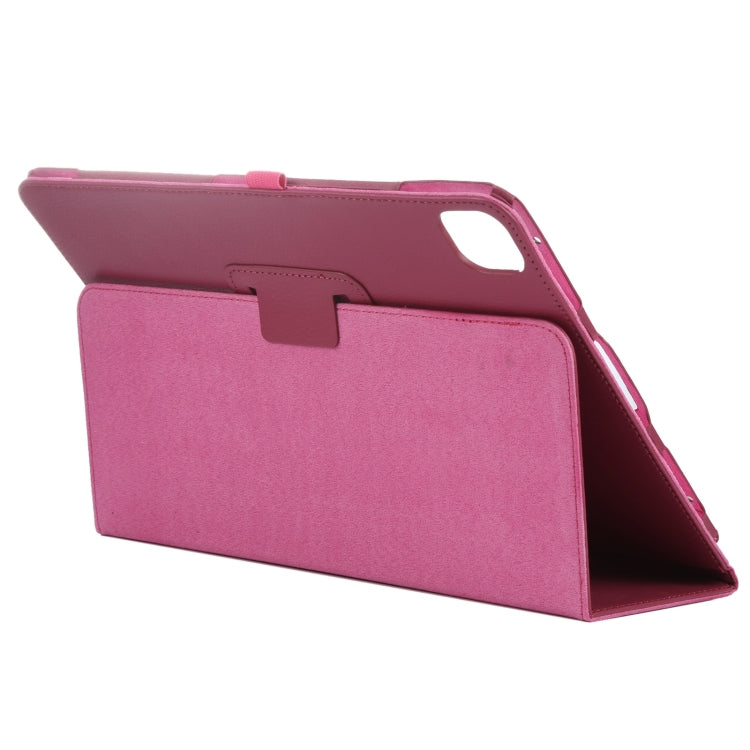 For iPad Air 11 2024 Litchi Texture Solid Color Leather Tablet Case(Rose Red) - iPad Air 11 2024 Cases by buy2fix | Online Shopping UK | buy2fix