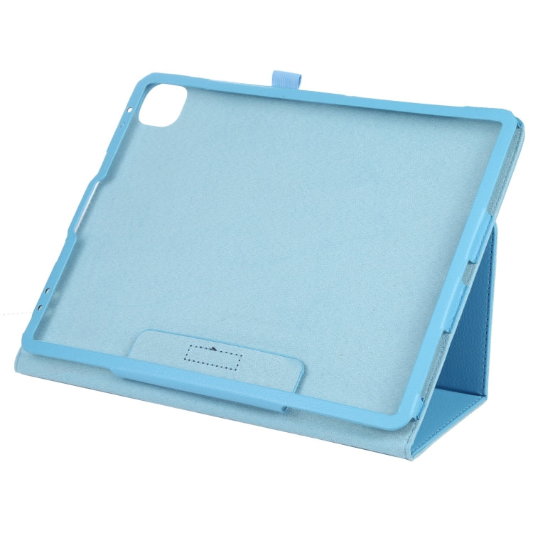 For iPad Pro 13 2024 Litchi Texture Solid Color Leather Tablet Case(Sky Blue) - iPad Pro 13 2024 Cases by buy2fix | Online Shopping UK | buy2fix